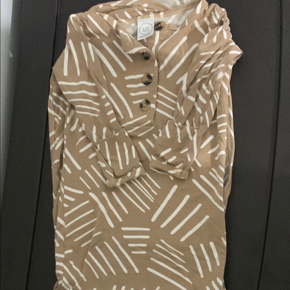 A New Day Brown and White Patterned Hoodie